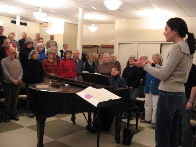 South Hadley Chorale in rehearsal